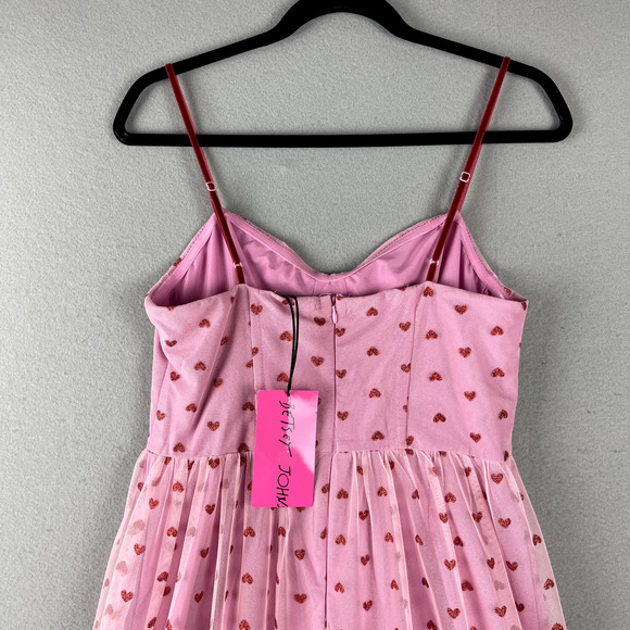 Betsey Johnson Pink Heart Midi Dress - Picture 14 of 16